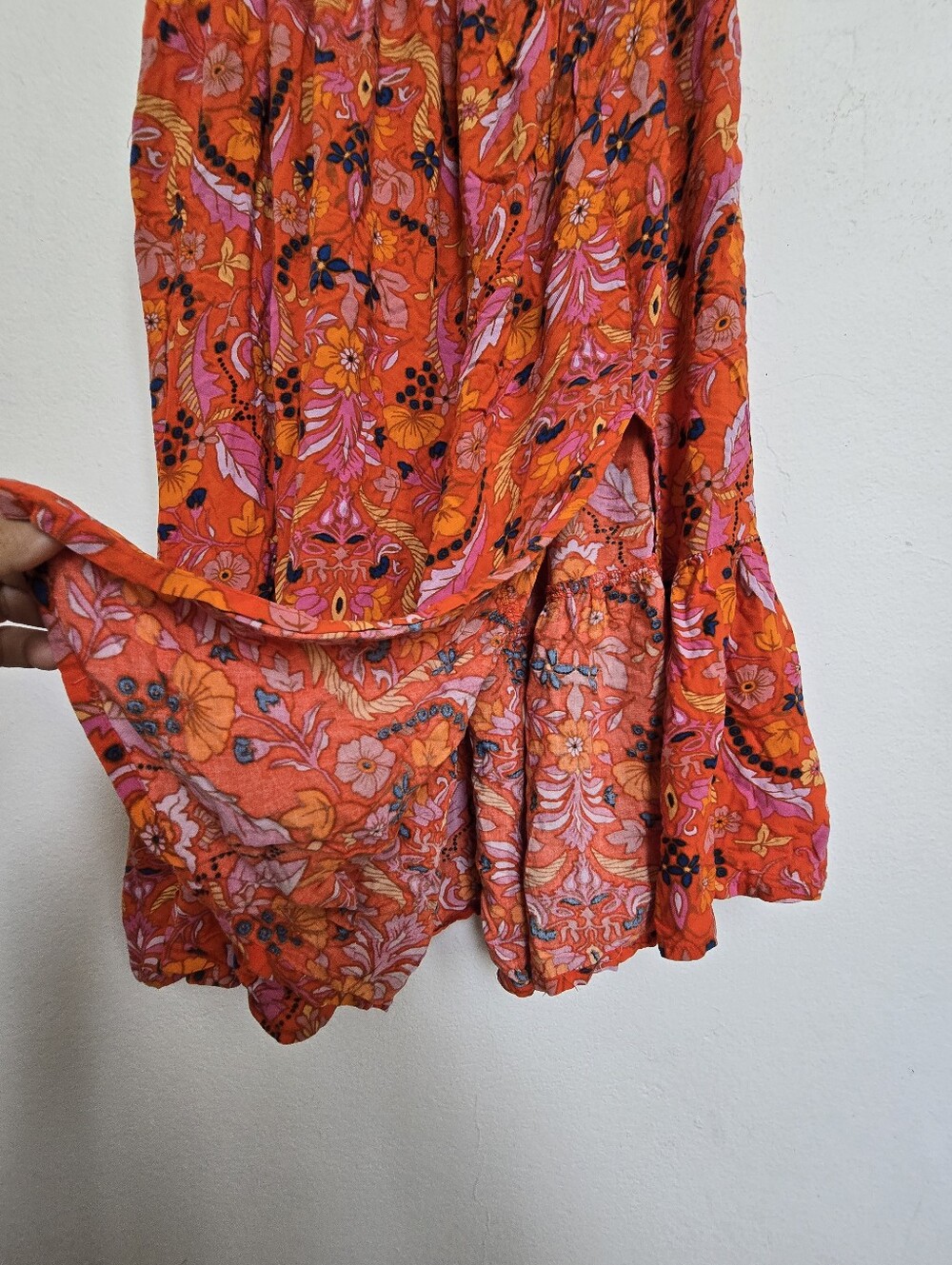 Band of the Free One Shoulder Boho Floral Midi Dress L - Picture 10 of 15